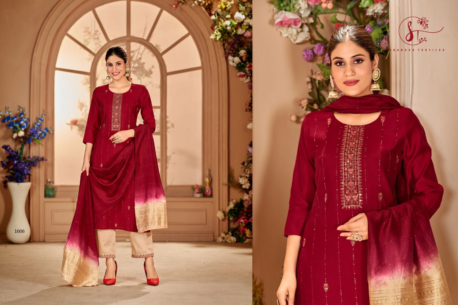 Kizaa Silk 3 By Sharda Readymade Suits Catalog